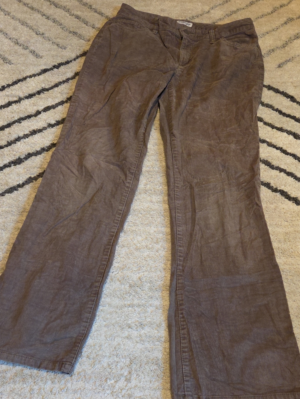 St. John's Bay Brown Corduroy Wide-Leg Jeans
